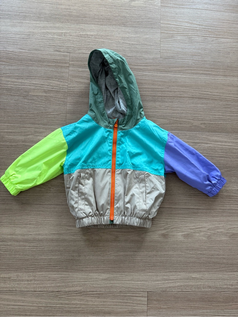 Gap kids Colorblock Hooded Windbreaker Jacket - Multicolor 6-12 months